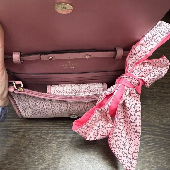 Kate Spade Pink and Cream Crossbody Bag with Wallet - Picture 16 of 16